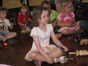 first music lesson with preschoolers - listening