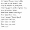 My Pigeon House Lyric Chart Kids Music