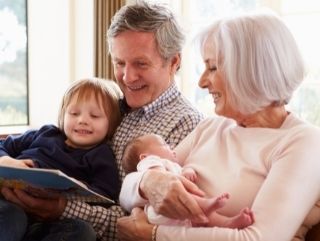 Grandparents with Toddler and Baby