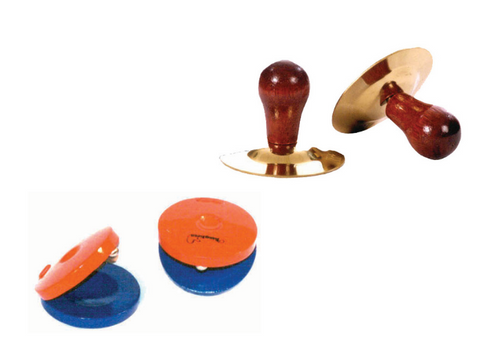 percussion set 3 castanets & finger cymbals